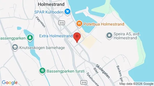 Office spaces for rent i Holmestrand - kort over placeringen