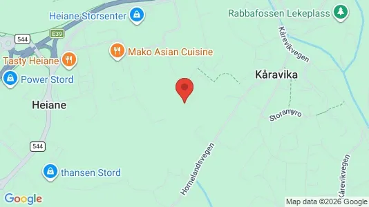Gewerbeflächen zur Miete i Stord - kort over placeringen