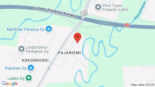 Commercial properties for rent i Lahti - kort over placeringen
