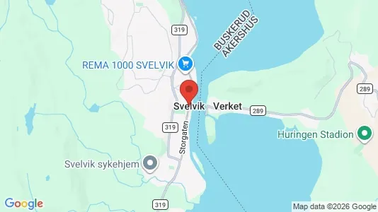 Kontorslokaler för uthyrning i Svelvik – Foto från Google Street View