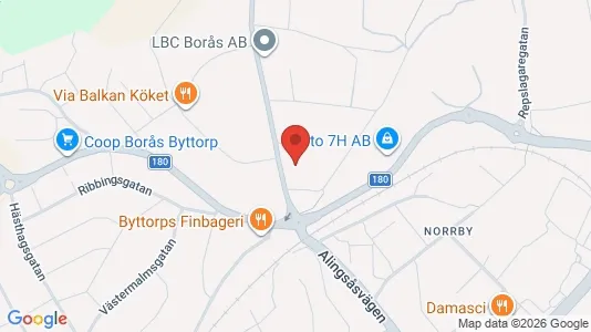Teollisuuskiinteistöt Vuokrattavana i Borås - Kuva Google Street Viewstä