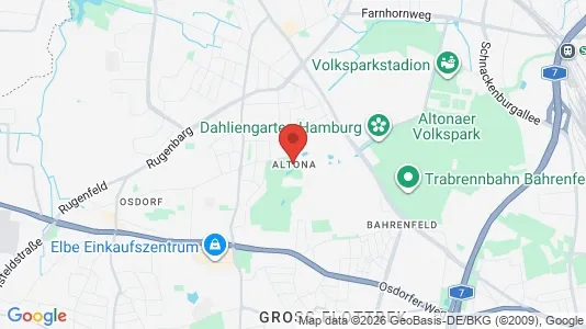 Kontorlokaler til leje i Hamborg Altona - kort over placeringen