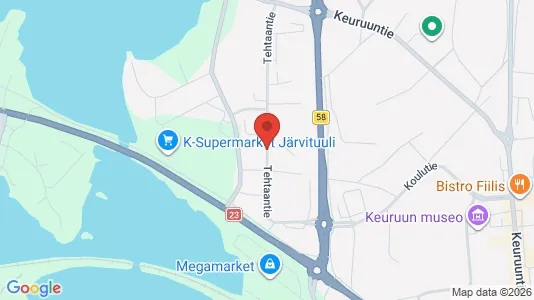 Commercial properties for sale i Keuruu - kort over placeringen