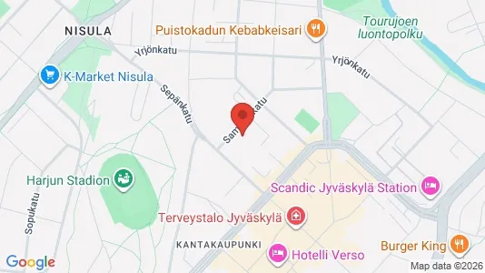 Commercial properties for sale i Jyväskylä - kort over placeringen
