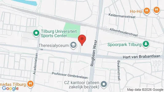 Kontorlokaler til leje i Tilburg - kort over placeringen