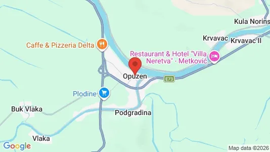 Commercial properties for rent i Opuzen - kort over placeringen
