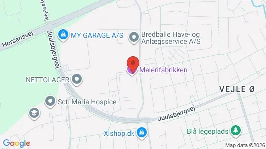 Office spaces for rent i Vejle Øst - kort over placeringen