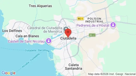 Commercial properties for rent i Ciutadella de Menorca - kort over placeringen