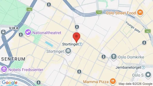 Kontorlokaler til leje i Oslo Sentrum - kort over placeringen