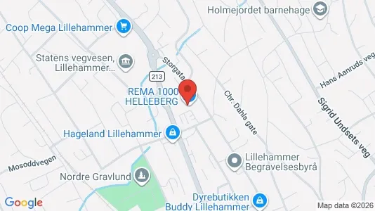 Office spaces for rent i Lillehammer - kort over placeringen