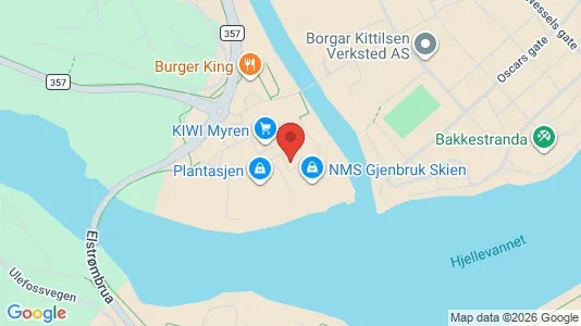 Kontorlokaler til leje i Skien - Foto fra Google Street View