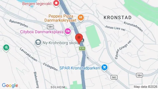 Office spaces for rent i Bergen Årstad - kort over placeringen