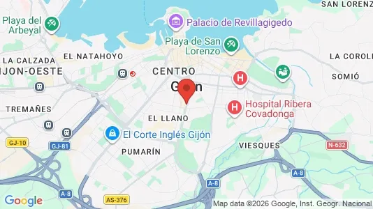 Gewerbeflächen zum Kauf i Gijón - kort over placeringen