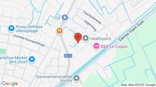 Commercial properties for sale i Brugge - kort over placeringen