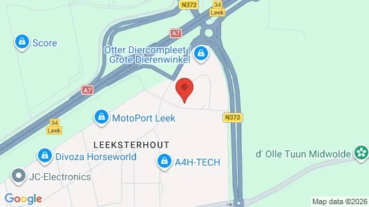 Kontorer til salgs i Leek - kort over placeringen
