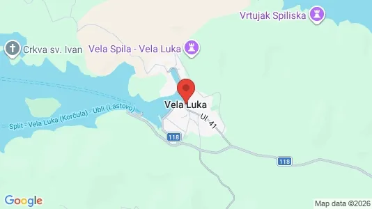 Office spaces for rent i Vela Luka - Photo from Google Street View