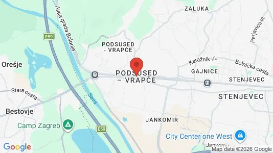 Büros zur Miete i Zagreb Podsused-Vrapče - kort over placeringen