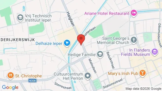 Lokaler til leie i Ieper – Bilde fra Google Street View