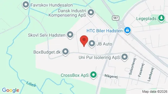 Lagerlokaler til salg i Hadsten - Foto fra Google Street View
