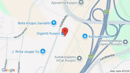Kontorlokaler til leje i Kuopio - kort over placeringen