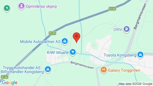 Commercial properties for sale i Kongsberg - kort over placeringen