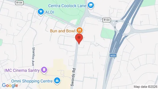 Gewerbeflächen zur Miete i Dublin 9 - kort over placeringen