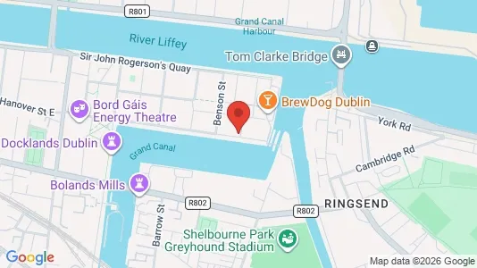 Gewerbeflächen zur Miete i Dublin 2 - kort over placeringen