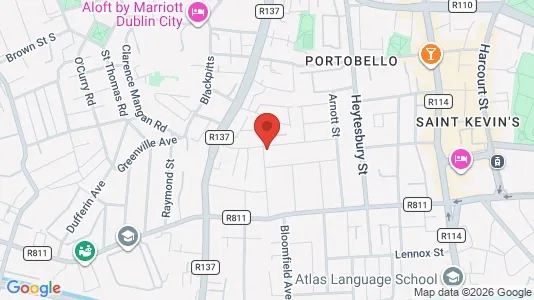 Gewerbeflächen zur Miete i Dublin 8 - kort over placeringen