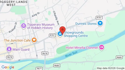 Commercial properties for rent i Tipperary - kort over placeringen