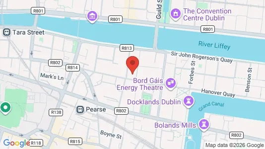 Commercial properties for rent i Dublin 2 - kort over placeringen