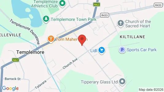 Commercial properties for rent i Tipperary - kort over placeringen