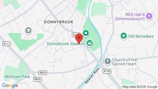 Commercial properties for rent i Dublin 4 - kort over placeringen