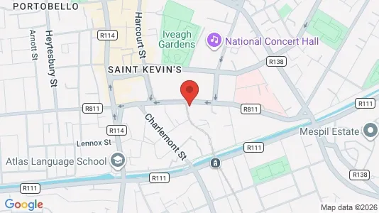 Commercial properties for rent i Dublin 2 - kort over placeringen