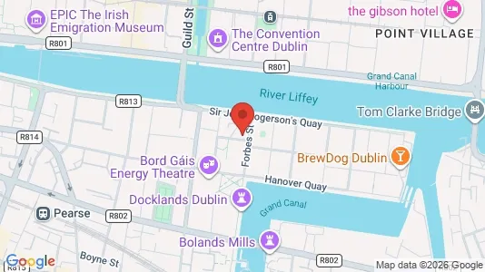 Commercial properties for rent i Dublin 2 - kort over placeringen