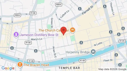 Commercial properties for rent i Dublin 1 - kort over placeringen