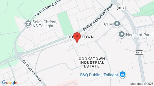 Commercial properties for rent i Dublin 24 - kort over placeringen