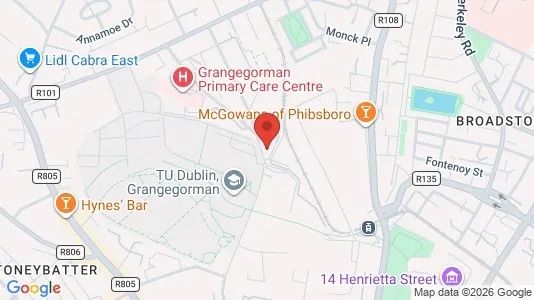 Commercial properties for rent i Dublin 7 - kort over placeringen