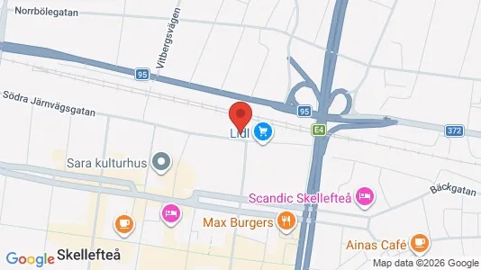 Kontorlokaler til leje i Skellefteå - Foto fra Google Street View
