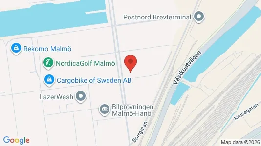 Værkstedslokaler til leje i Malmø Centrum - Foto fra Google Street View