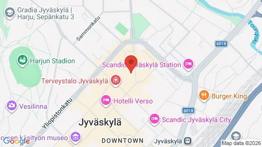 Office spaces for rent i Jyväskylä - kort over placeringen