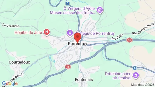 Företagslokaler till salu i Pruntrut – Foto från Google Street View