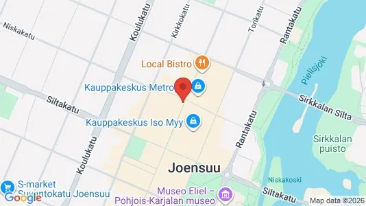Commercial properties for rent i Joensuu - kort over placeringen