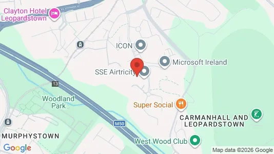 Kontorlokaler til salg i Dublin 18 - kort over placeringen