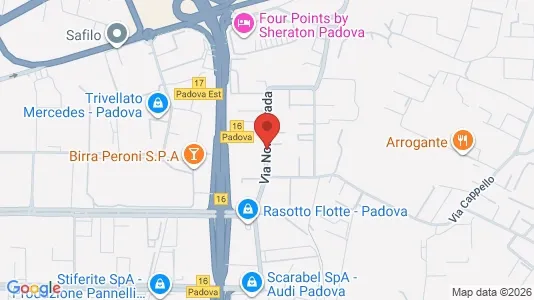Commercial properties for rent i Padova - kort over placeringen