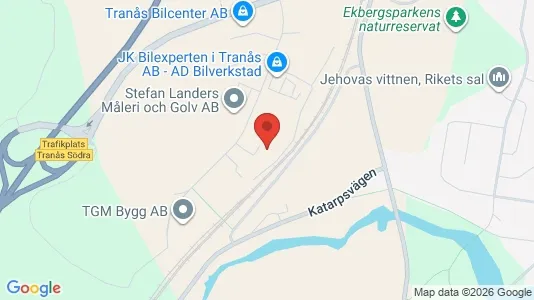 Industrial properties for rent i Tranås - kort over placeringen