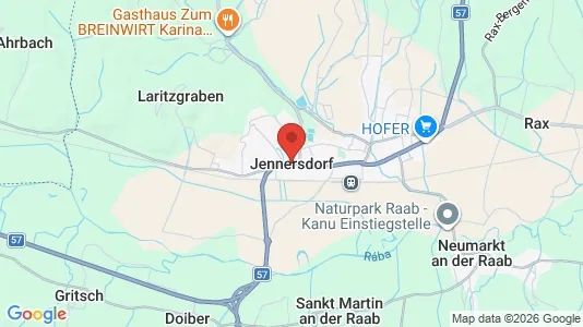 Shops for rent i Jennersdorf - kort over placeringen