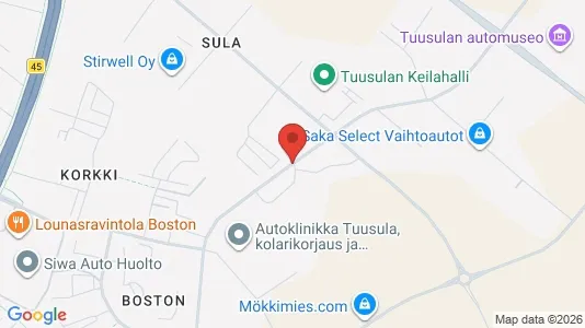 Verkstedhaller til leie i Tuusula – Bilde fra Google Street View