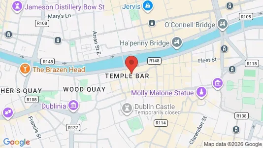 Commercial properties for rent i Dublin 2 - kort over placeringen