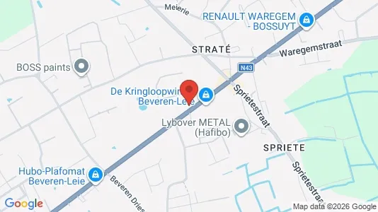 Lagerlokaler för uthyrning i Waregem – Foto från Google Street View