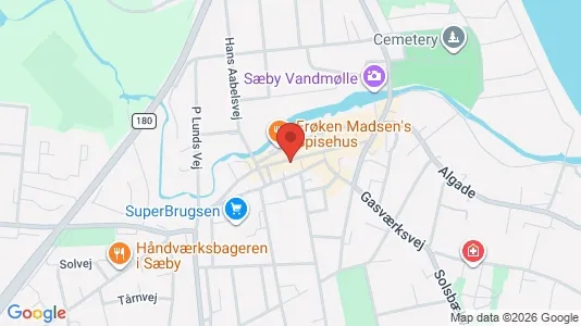 Liikekiinteistöt Myynnissä i Sæby - Kuva Google Street Viewstä